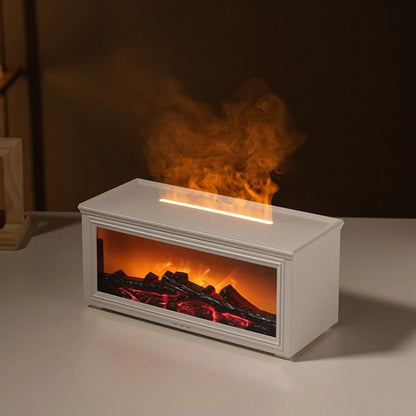 Mini Chimenea Humificador Blanco