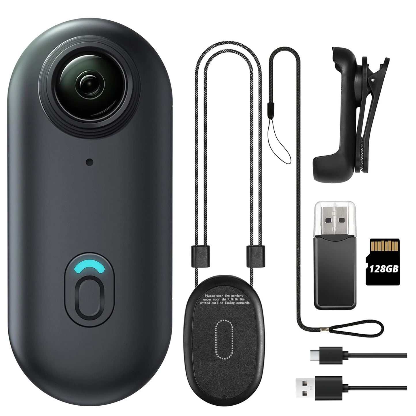 1080P Mini Cámara POV WIFI Portable (Negro)
